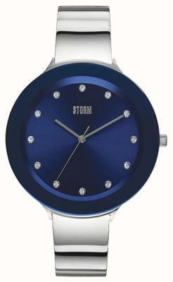 STORM Ostele feminino | mostrador azul | pulseira de aço inoxidável 47401/B