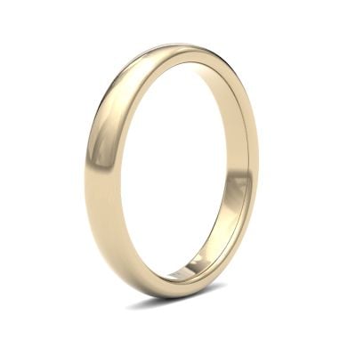James Moore Wedding Rings | 9ct Yellow Gold | 2.5mm | Heavy | Premium Court | AG_2.5LHP-9Y