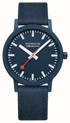 Mondaine Essence 41mm | bracelet bleu océan profond | cadran bleu MS1.41140.LD