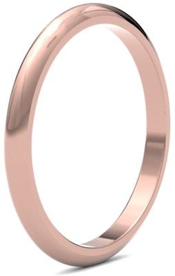 James Moore & Co | oro rosa 9 carati | 2 mm | pesante | misura a forma di D | ag_2lhd-9r AG_2LHD-9R