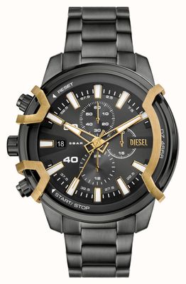 Diesel Griffed Chronograph (48mm) Grey Dial / Gunmetal Grey PVD Stainless Steel Bracelet DZ4668