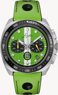 Junghans 1972 Chronoscope Sports Edition 2026 (43.3mm) Matte Green Striped Dial / Green Leather Strap 41/4560.00