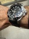 Customer picture of LONGINES HydroConquest GMT Automatic (43mm) Black Sunray Dial / Black Rubber Strap L38904569