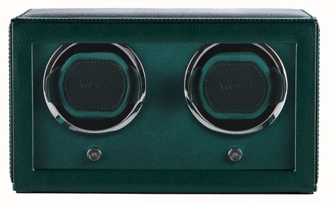 WOLF Cub Double Watch Winder With Cover - Green 461241