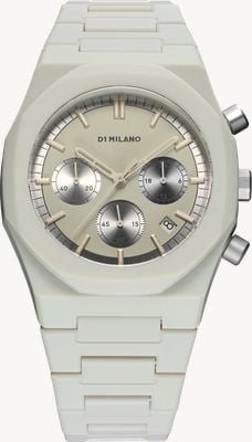 D1 Milano Polychrono Fossil Grey (40.5mm) Matte Grey Dial / Grey Polycarbonate Strap PHBJ08