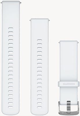 Garmin Solo cinturino a sgancio rapido (22 mm) hardware in silicone argento whitestone 010-13256-20
