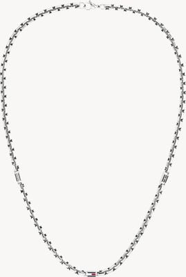 Tommy Hilfiger 3D Flat Metal Stainless Steel Chain Necklace 2790672