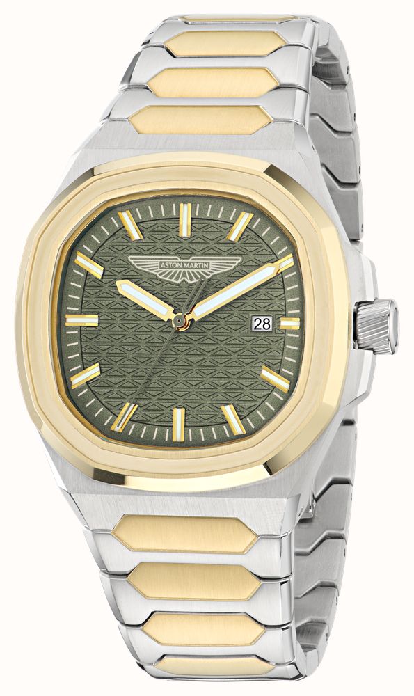 Aston Martin GPQ Icon Quartz (42mm) Bertelli Green Dial / Two-Tone Stainless Steel Bracelet MTIG3F603 - alternate view 2