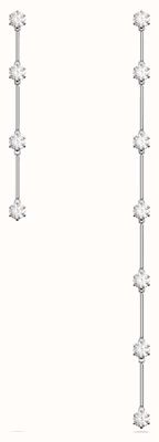Swarovski Constella Drop Earrings | Asymmetrical | White Crystal | Rhodium Plated 5641681