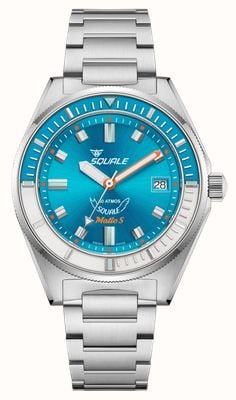 Squale Автоматические часы Matic S (39 мм), циферблат Sunray светло-голубого цвета, материал корпуса 313C, браслет из нержавеющей стали. MATICLBWLB.SSBX