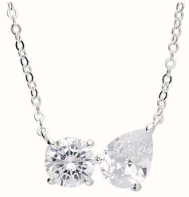 Silver Necklace Toi Et Moi Necklace H5783/D