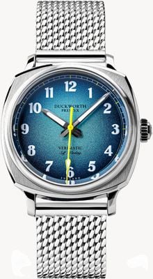 Duckworth Prestex Cadran Verimatic (39 mm) bleu fumé / maille acier inoxydable D891-03-ST