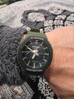 Casio G-Shock | Carbon Core | Green Rubber Strap | Digital Display