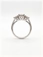 0.50ct Round Brilliant Natural Diamond 18ct White Gold Halo Trilogy Ring JM4572 - альтернативный вид 3