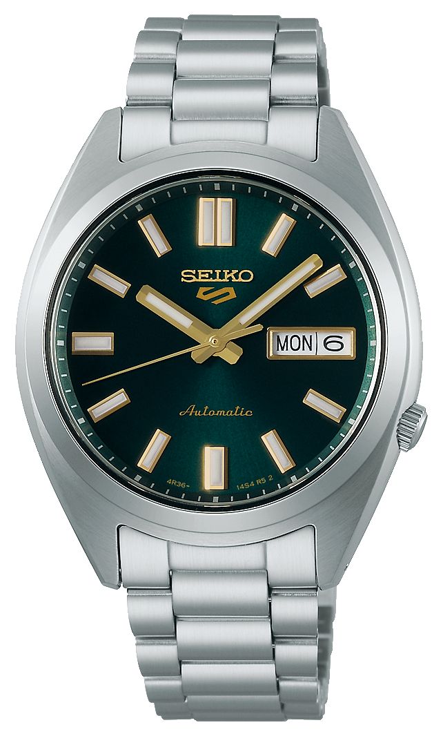 Seiko 5 paires de lunettes de sport vintage dorées de la montre