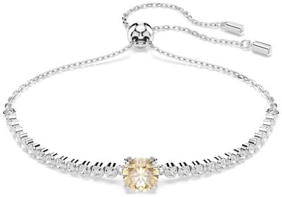 Swarovski Matrix Tennis Bracelet White and Yellow Crystals Rhodium Plated 5690694