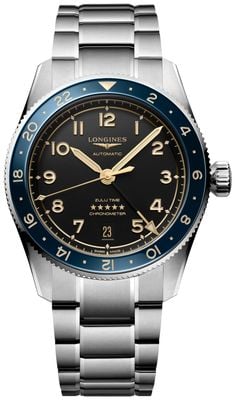 LONGINES Spirit Zulu Time GMT Automatik (39 mm) Anthrazit-Zifferblatt / Edelstahlarmband L38024606