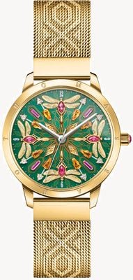 Thomas Sabo | glam & soul | bransoletka z siatki w kolorze złotym | ważka z kamieni szlachetnych | WA0369-264-211-33