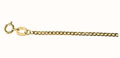 9ct Solid Yellow Gold Ultra Fine Flat Curb 20" Chain SUFC-150-9Y-20 - vue alternative 2