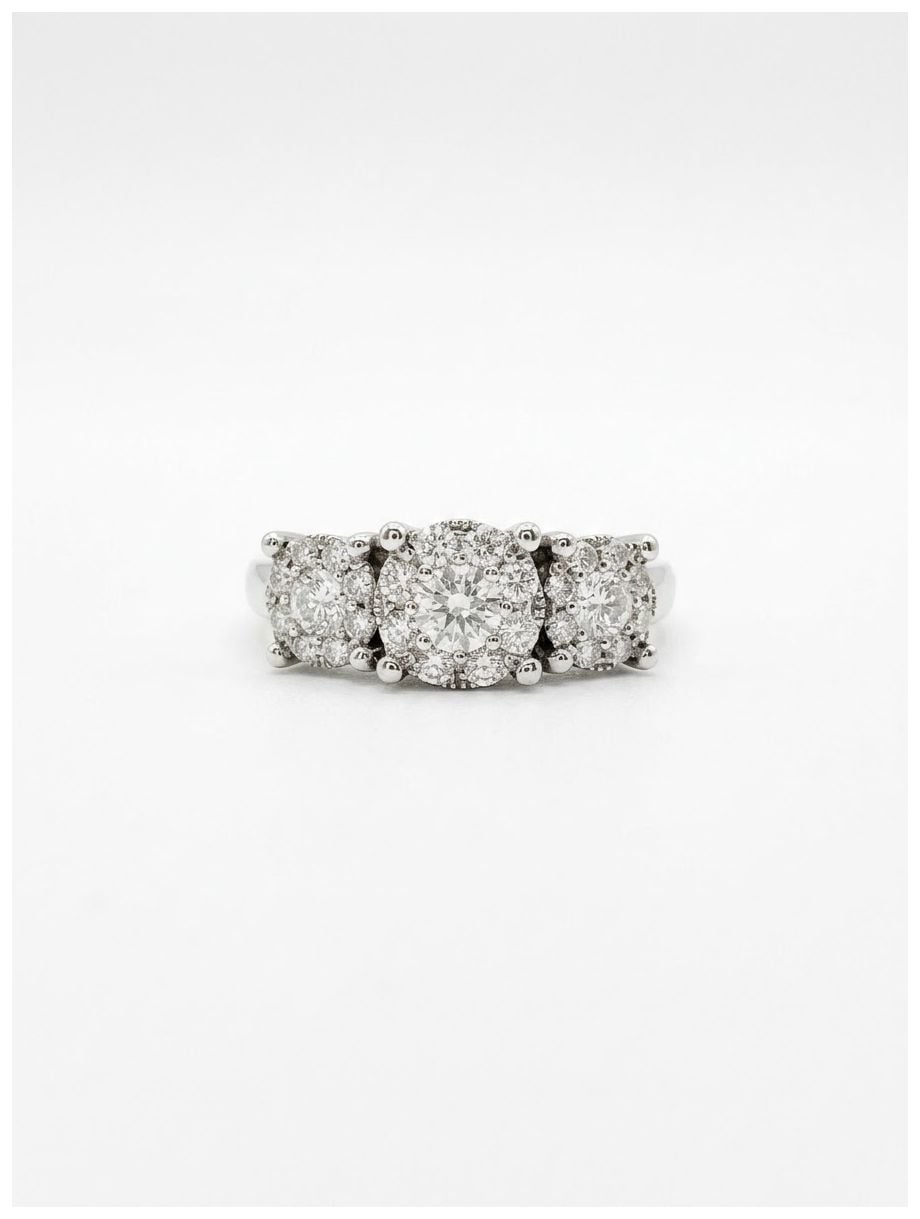 James Moore & Co Round Brilliant Natural Diamond 18ct White Jewellery
