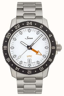 Sinn 105 utc 105 st sa w utc h-link quadrante bianco 105.021 H-LINK