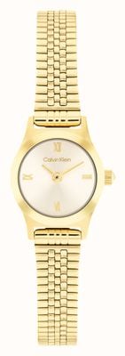 Calvin Klein CK CONTEMPORARY Two-Hand Quartz (18mm) Gold Dial / Gold PVD Stainless Steel Bracelet 25100201