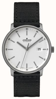 Junghans Formulário a | titan | automático | pulseira de nato preta | mostrador branco 27/2000.00