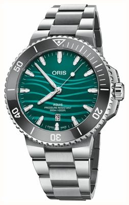 ORIS Aquis Yangtze Jiangtun Limited Edition (43.5mm) Turquoise MoP Dial / Stainless Steel Bracelet 01 733 7789 4197-SET