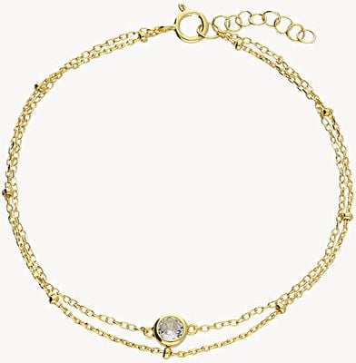 Silver Bracelet Single Cz Chain H5100/Y