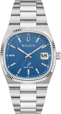 Bulova Super sevilla Precisionist (38 mm) blauwe wijzerplaat / roestvrijstalen armband 96B440