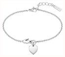 Lacoste Love My Croc Heart Stainless Steel With Heart Charm Bracelet 2040027