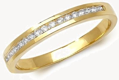 Treasure House 9ct Yellow Gold Diamond Channel Set Half Eternity RD566/N