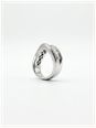 Baguette And Round Brilliant Natural Diamond 18ct White Gold Cocktail Ring JM4539 - vista alternativa 3