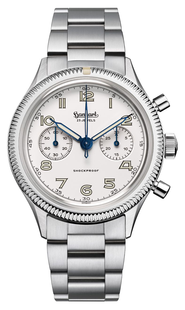 Hanhart 417 es moby dick (42mm) cadran blanc / montre