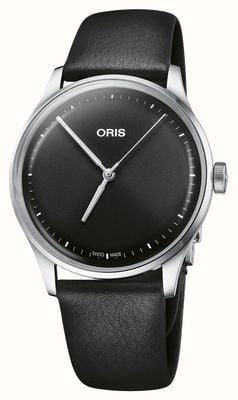 ORIS Artelier S 自动上链腕表（38 毫米）黑色表盘/黑色皮革 01 733 7762 4054-07 5 20 69FC
