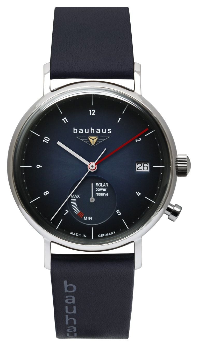 Bauhaus RÃ©serve de marche solaire classique (41 mm) cadran montre