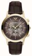 Emporio Armani Quartz Chronograph (43mm) Brown Sunray Dial / Brown Leather Strap AR11822