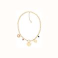 Tommy Hilfiger Gold Tone IP Stainless Steel and Crystal Heart Charm Necklace 2781065
