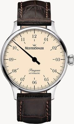 MeisterSinger Pangaea Automatic (40mm) Ivory Dial / Brown Leather Strap PM9903