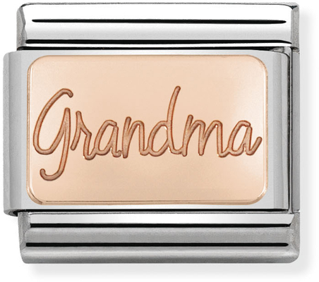 Nomination Classic Grandma 9ct Rose Gold & Steel Charm 430101/36
