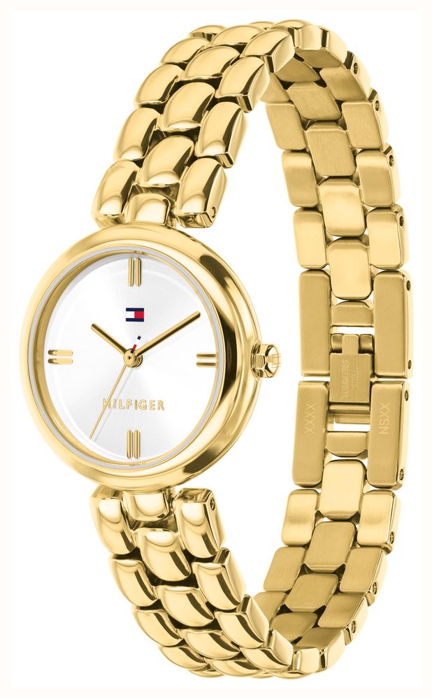 Tommy Hilfiger Annie White Dial Gold Plated Bracelet Watch 1782928 - vista alternativa 2