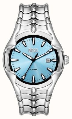 Diesel Herren-Armbanduhr in Vert (44 mm) mit hellblauem Zifferblatt und Edelstahlarmband DZ2200