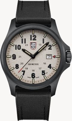 Luminox Atacama Field 1970 SET (43mm) Textured Sand Dial / Black Rubber Strap + Green Webbing NATO Strap XL.1971.SET
