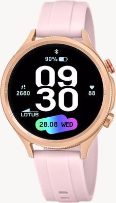 Lotus Smartime Naya Lite Smartwatch der 2. Generation (43,5 mm) mit Digitalanzeige und rosa Kautschukarmband 50204/1