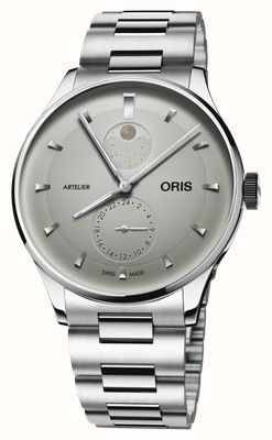 ORIS Artelier Komplikation Automatik (39,50 mm) elfenbeinfarbenes Zifferblatt / Edelstahlarmband 01 782 7811 4051-07 8 20 20