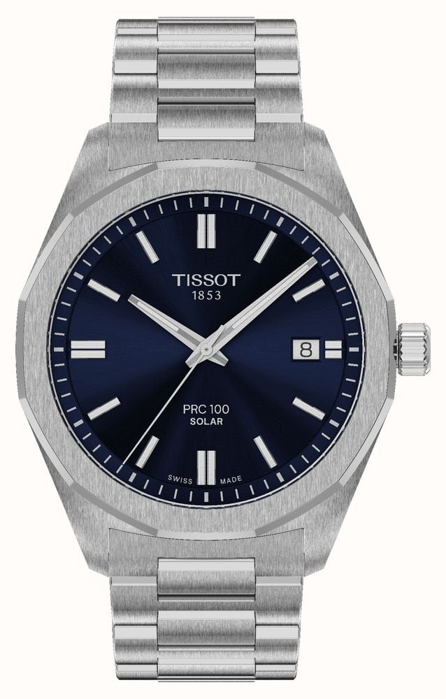 Tissot PRC 100 Solar Quartz (39mm) Blue Dial / Stainless