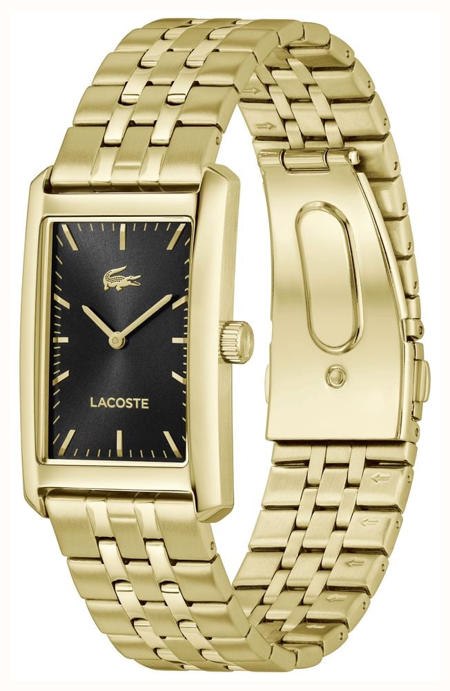 Lacoste Santiago Gold Plated Black Dial Watch 2011530 - alternate view 2