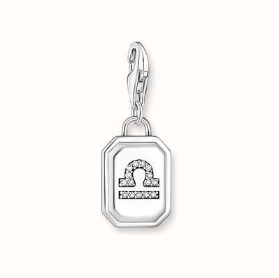 Thomas Sabo Silver Charm Pendant Zodiac Sign Libra With Zirconia 2141-643-21