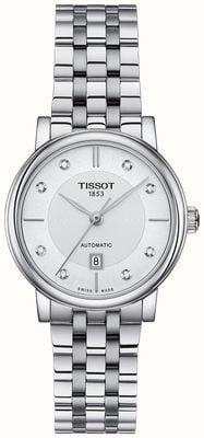 Tissot Женский комплект из нержавеющей стали carson automatic с кристаллами T1222071103600