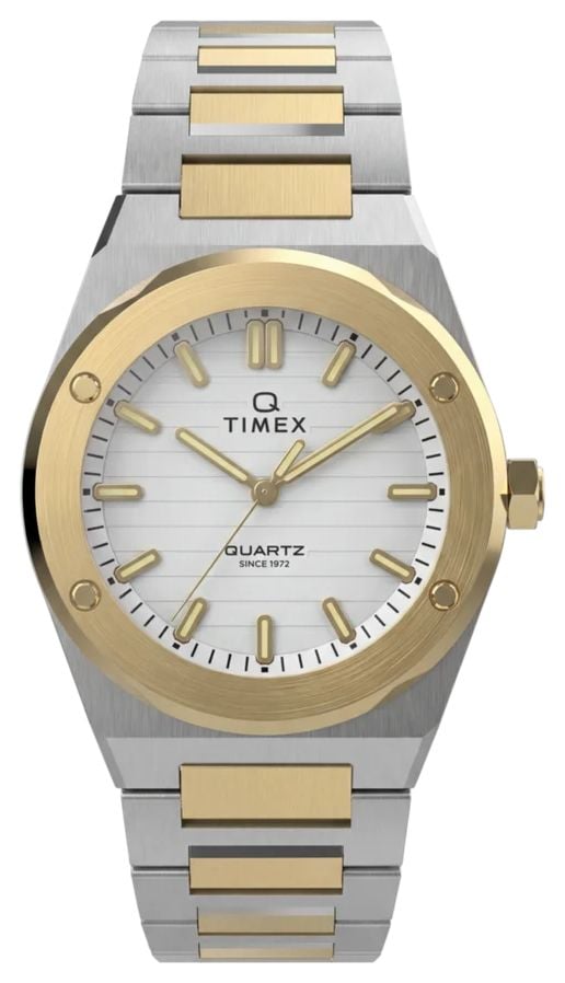 Timex Q TIMEX MARBELLA Two Tone 34mm Stainless Steel Watch